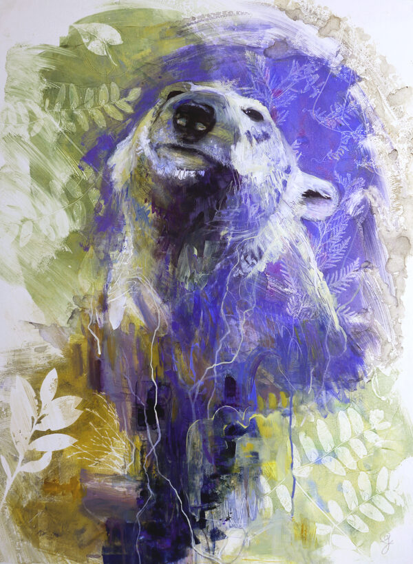 portrait-ours-polaire-kaolin-carine-genadry-artiste-peintre